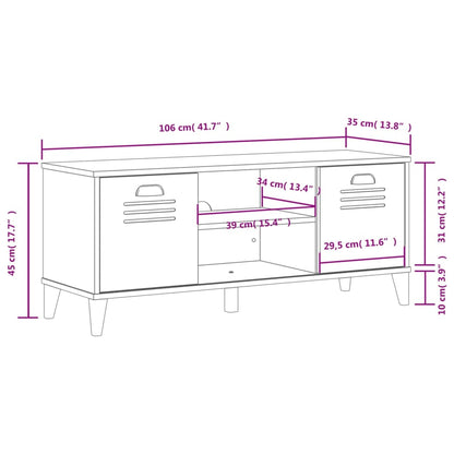 Shoe Bench Viken 106X35X45 Cm Engineered Wood