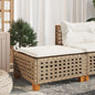Garden Stool With Cushion 63.5X56X32 Cm Poly Rattan