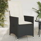 Reclining Garden Chair With Cushions Poly Rattan