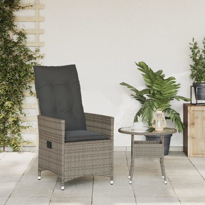 Reclining Garden Chair With Cushions Poly Rattan