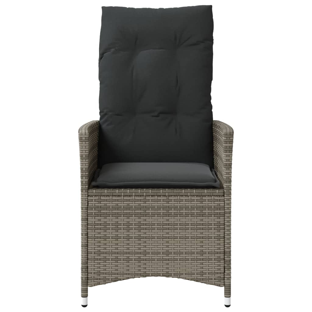 Reclining Garden Chair With Cushions Poly Rattan