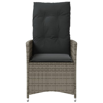 Reclining Garden Chair With Cushions Poly Rattan