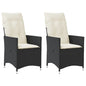 Reclining Garden Chair With Cushions Poly Rattan