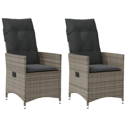 Reclining Garden Chair With Cushions Poly Rattan
