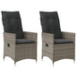 Reclining Garden Chair With Cushions Poly Rattan