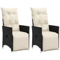 Reclining Garden Chair With Cushions Poly Rattan
