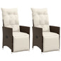 Reclining Garden Chair With Cushions Poly Rattan