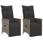 Reclining Garden Chair With Cushions Poly Rattan