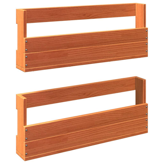 Wall-Mounted Shoe Racks 2 Pcs 59X8.5X23.5 Cm Solid Wood Pine