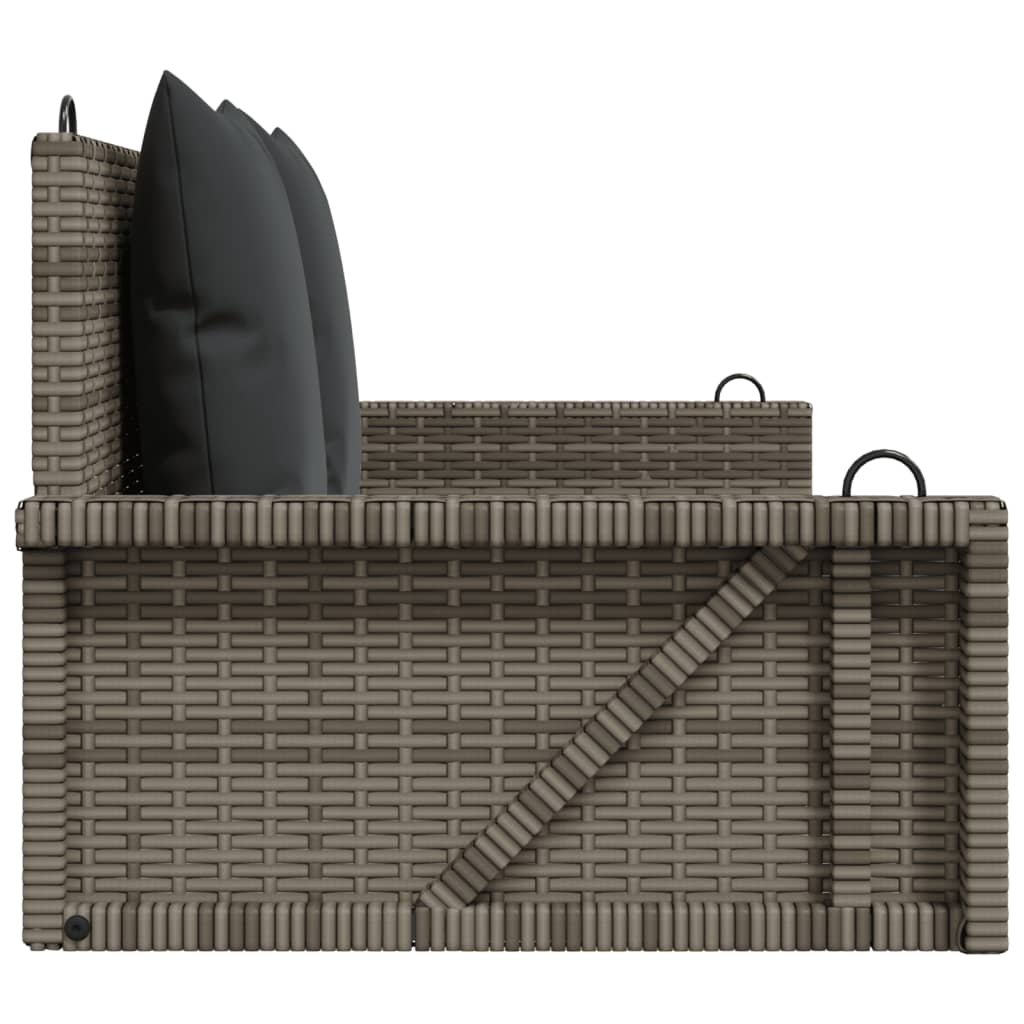 Swing Bench With Cushions 119X56X48 Cm Poly Rattan