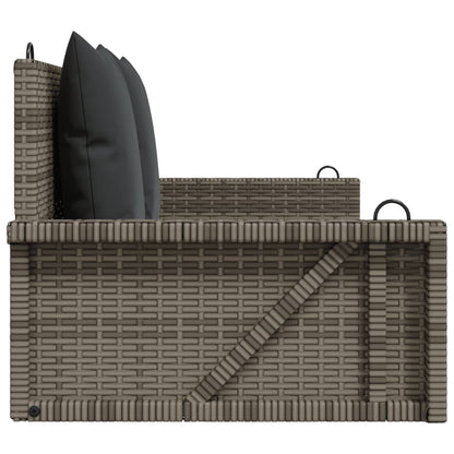 Swing Bench With Cushions 119X56X48 Cm Poly Rattan