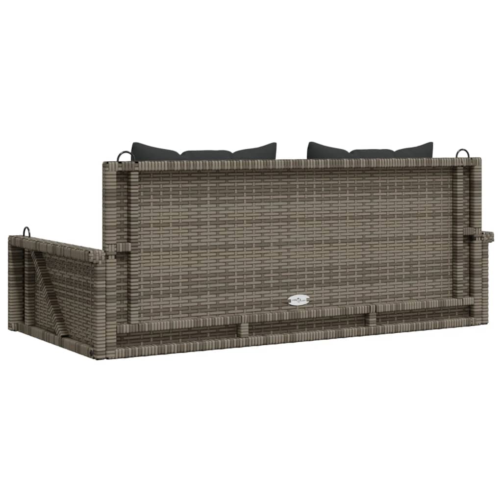 Swing Bench With Cushions 119X56X48 Cm Poly Rattan
