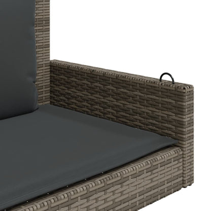Swing Bench With Cushions 119X56X48 Cm Poly Rattan