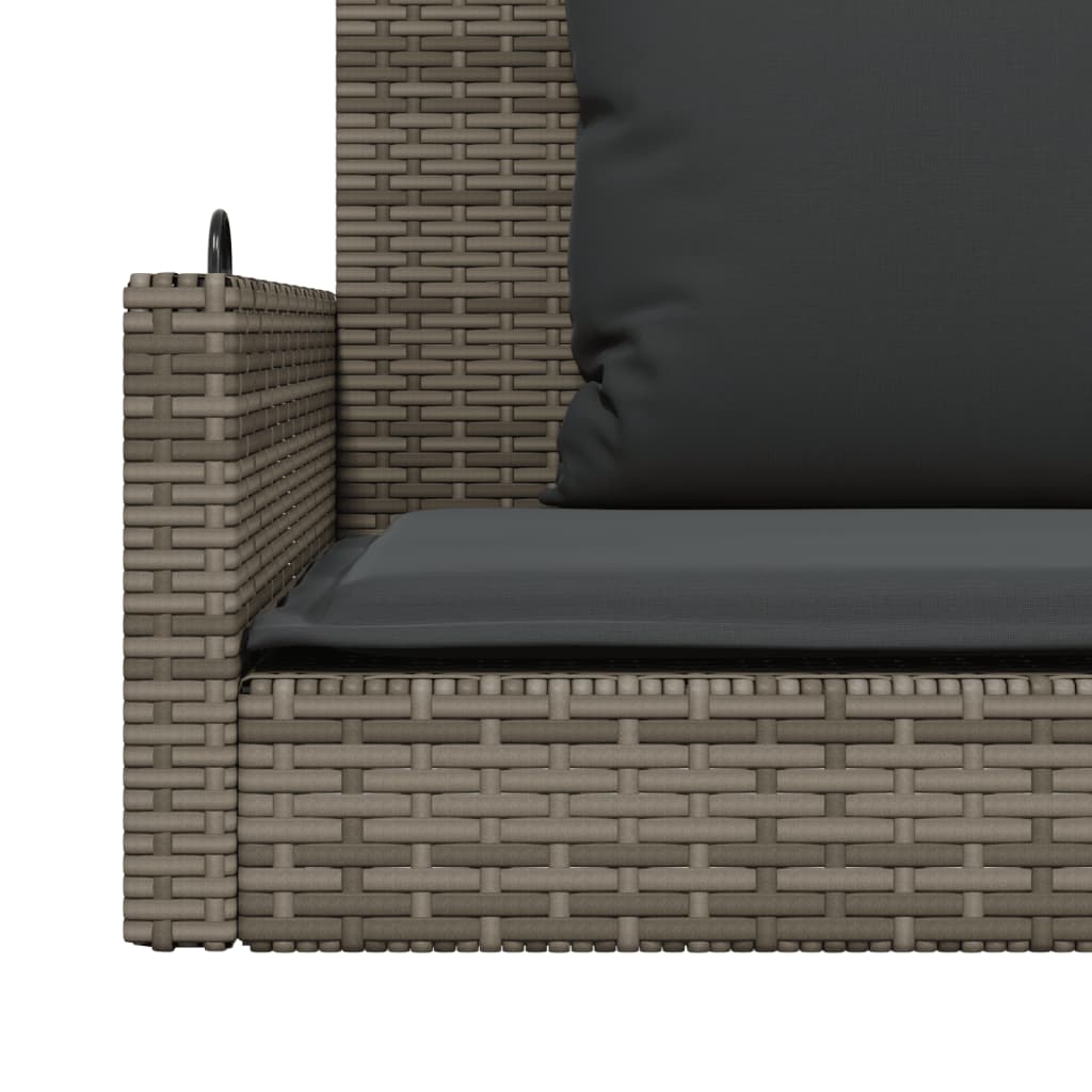 Swing Bench With Cushions 119X56X48 Cm Poly Rattan