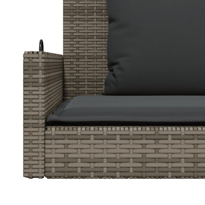 Swing Bench With Cushions 119X56X48 Cm Poly Rattan