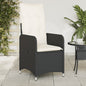 Reclining Garden Chairs 2 Pcs With Table Poly Rattan