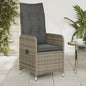 Reclining Garden Chairs 2 Pcs With Table Poly Rattan