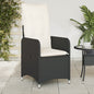 Reclining Garden Chairs 2 Pcs With Table Poly Rattan
