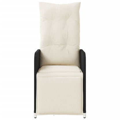 Reclining Garden Chairs 2 Pcs With Table Poly Rattan