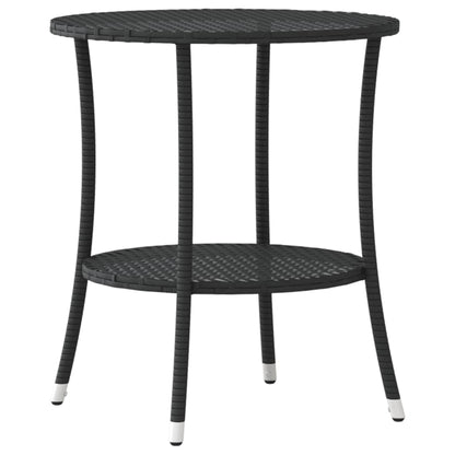 Reclining Garden Chairs 2 Pcs With Table Poly Rattan