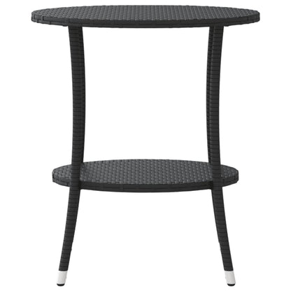 Reclining Garden Chairs 2 Pcs With Table Poly Rattan