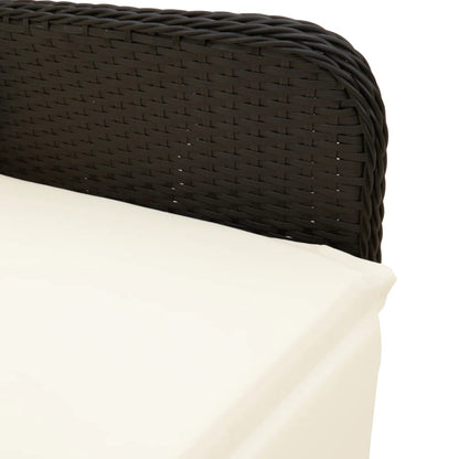 Reclining Garden Chairs 2 Pcs With Table Poly Rattan