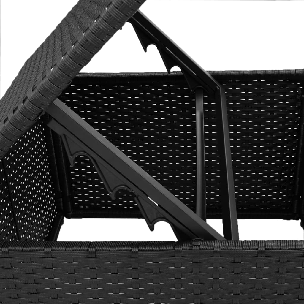 Garden Stool With Cushion 55X55X37 Cm Poly Rattan