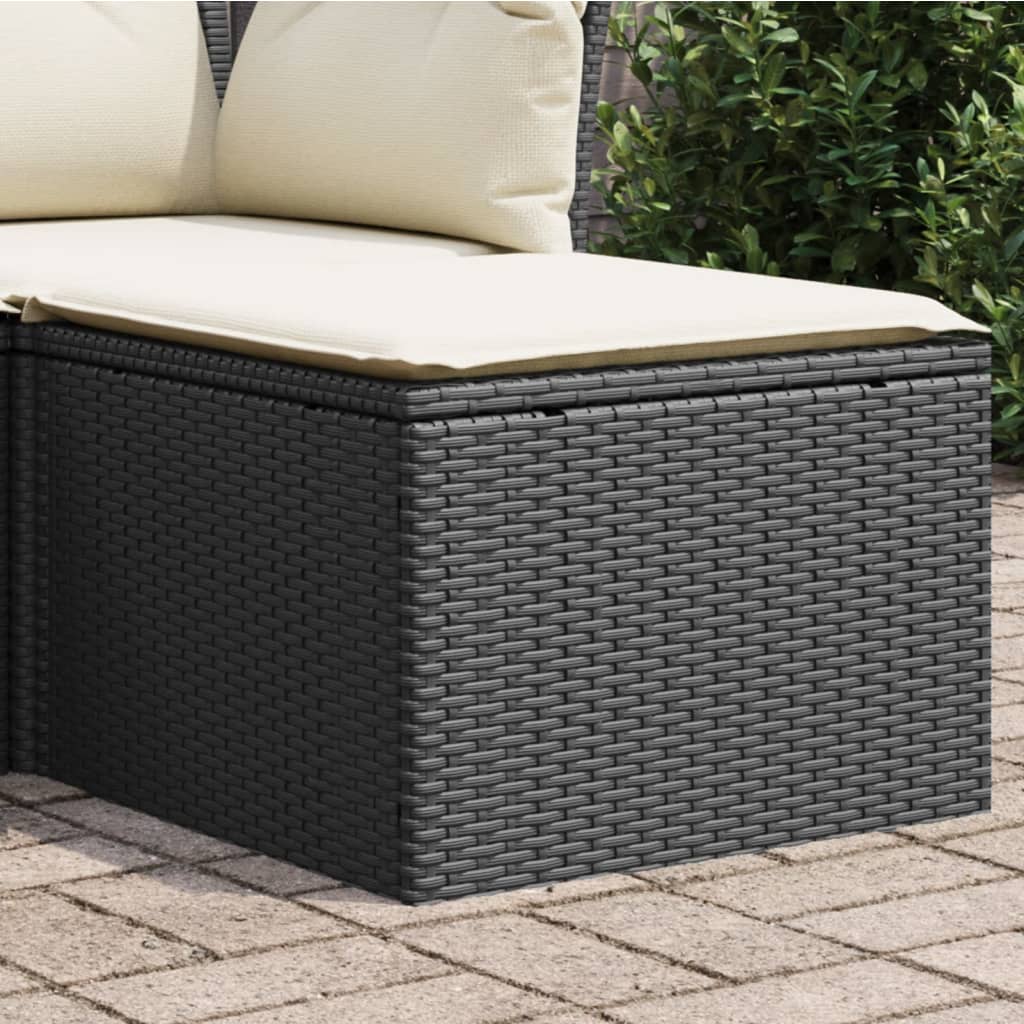Garden Stool With Cushion 55X55X37 Cm Poly Rattan