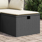 Garden Stool With Cushion 55X55X37 Cm Poly Rattan