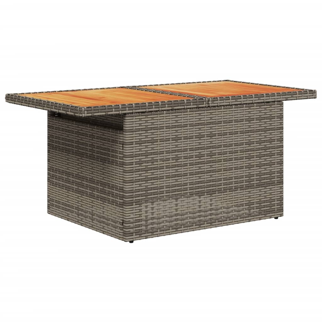 Garden Table 100X55X73 Cm Poly Rattan And Acacia