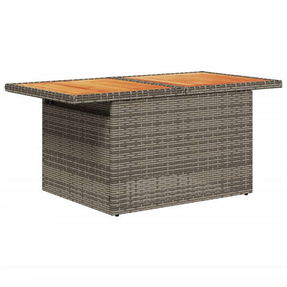 Garden Table 100X55X73 Cm Poly Rattan And Acacia