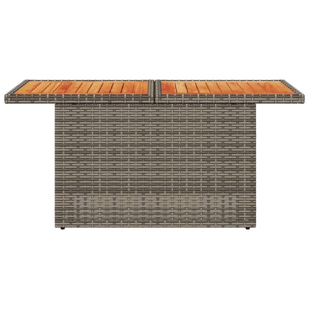 Garden Table 100X55X73 Cm Poly Rattan And Acacia