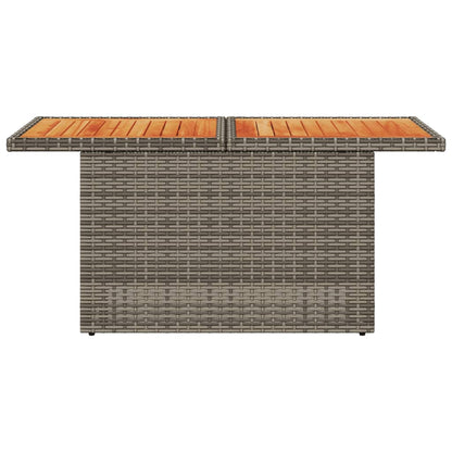 Garden Table 100X55X73 Cm Poly Rattan And Acacia