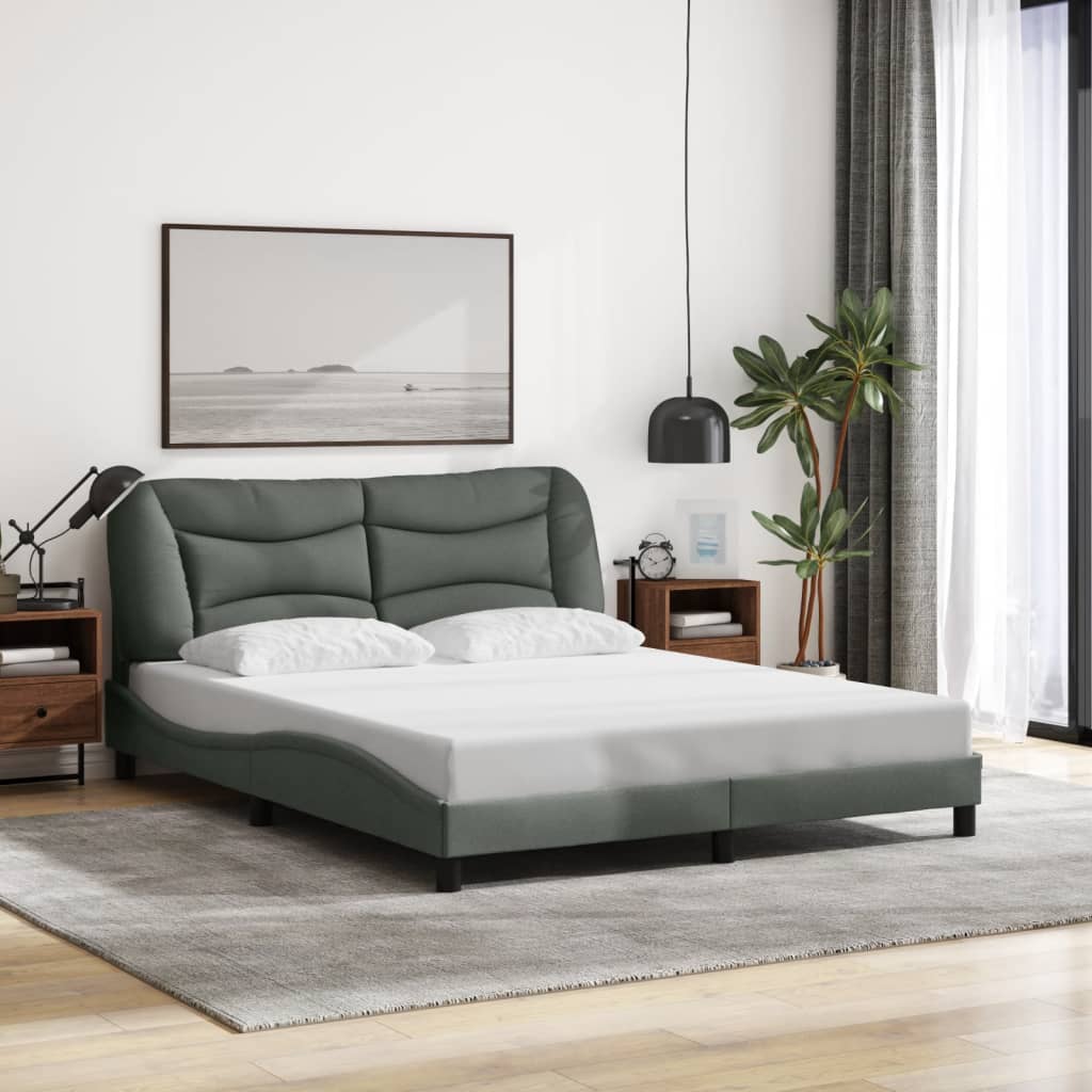 Bed Frame Without Mattress "Hvar" Queen Fabric