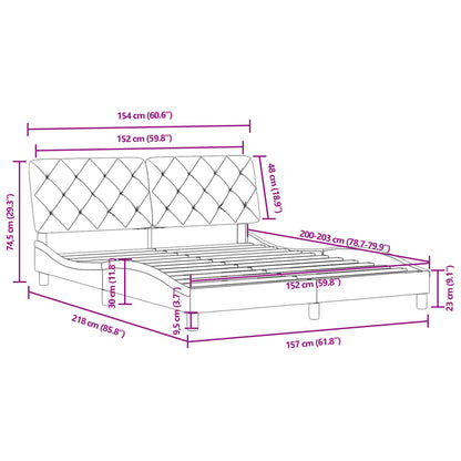Bed Frame Without Mattress Queen Velvet