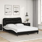 Bed Frame Without Mattress "Hvar" Queen Faux Leather