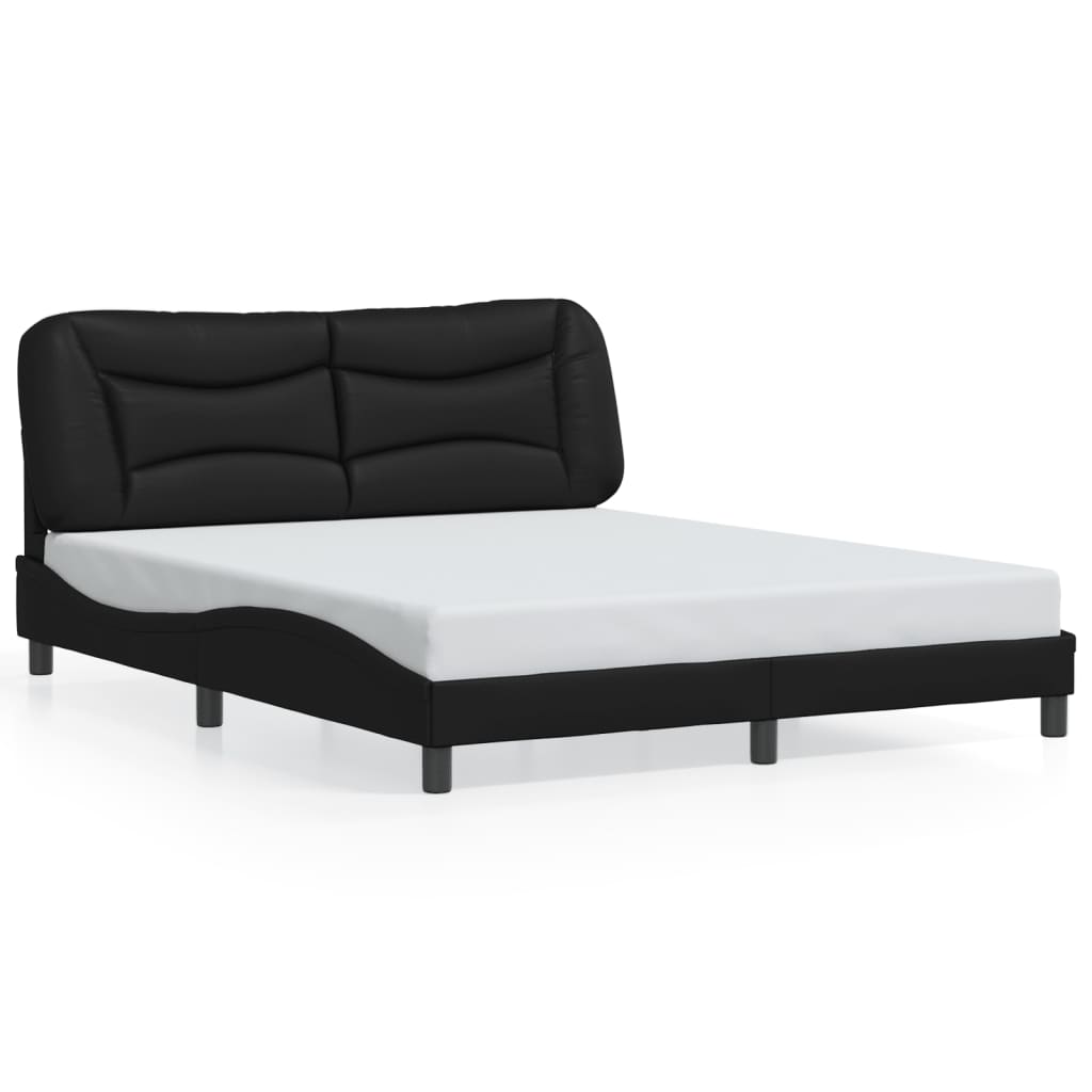 Bed Frame Without Mattress "Hvar" Queen Faux Leather