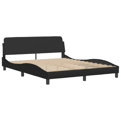 Bed Frame Without Mattress "Hvar" Queen Faux Leather