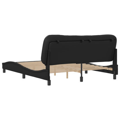 Bed Frame Without Mattress "Hvar" Queen Faux Leather