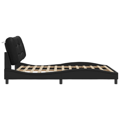 Bed Frame Without Mattress "Hvar" Queen Faux Leather