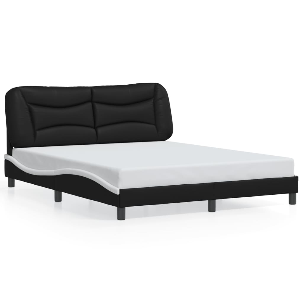 Bed Frame Without Mattress "Hvar" Queen Faux Leather