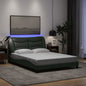 Bed Frame With Led Without Mattress "Hvar" Queen Fabric