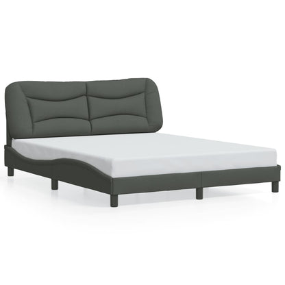 Bed Frame With Led Without Mattress "Hvar" Queen Fabric