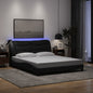 Bed Frame With Led Without Mattress "Hvar" Queen Fabric