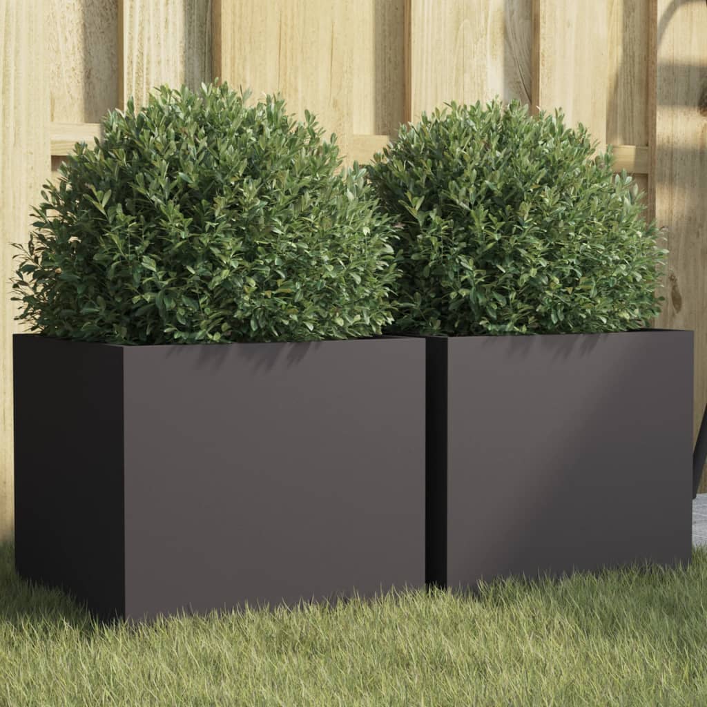 Planter Silver Galvanised Steel