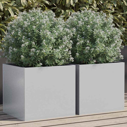 Planter Silver Galvanised Steel