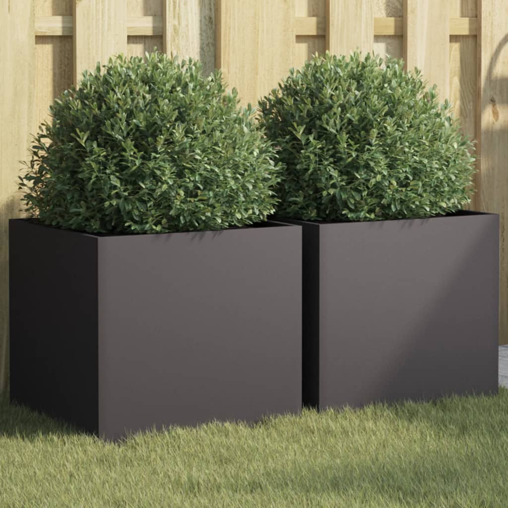 Planter Silver Galvanised Steel