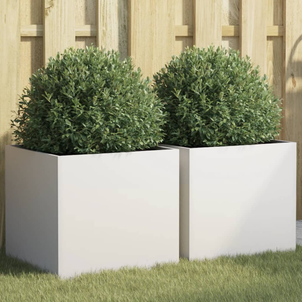 Planter Silver Galvanised Steel