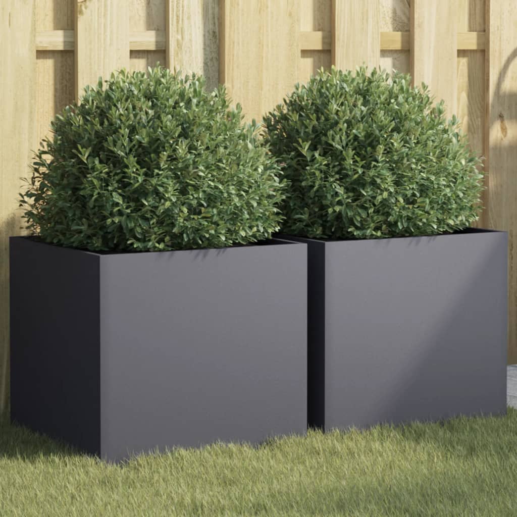 Planter Silver Galvanised Steel