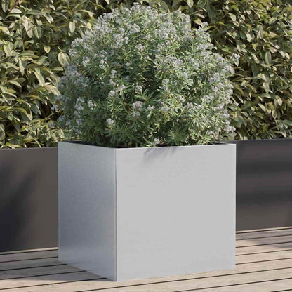 Planter Silver Galvanised Steel